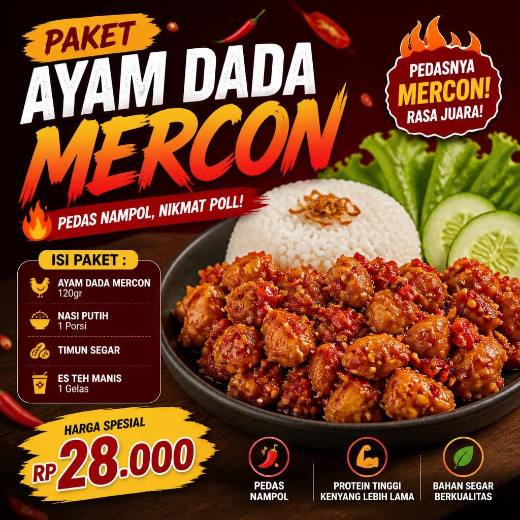 Paket Ayam Dada Mercon